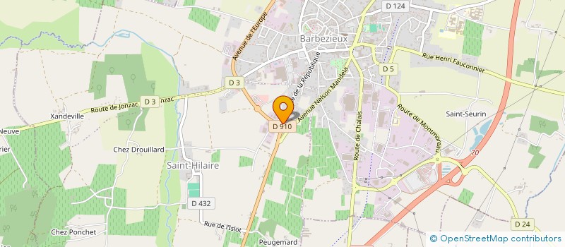 localisation de l'entreprise MVBD  BARBEZIEUX-SAINT-HILAIRE