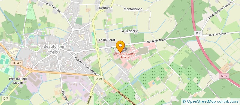 localisation de l'entreprise MVEO COM à BEAUFORT-EN-ANJOU