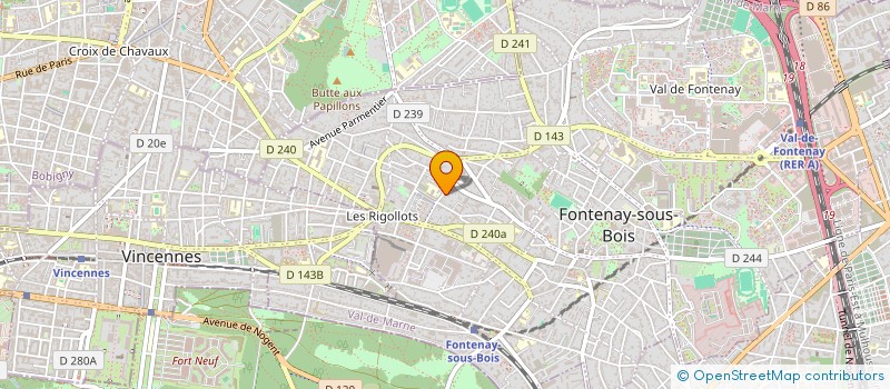 localisation de l'entreprise MVG CONSTRUCTION à FONTENAY-SOUS-BOIS