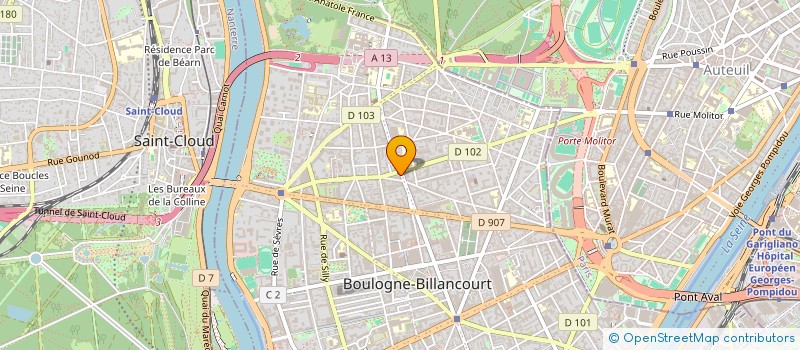 localisation de l'entreprise MVI PRESSE  BOULOGNE-BILLANCOURT