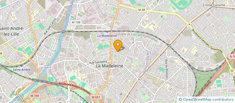 localisation de l'entreprise MVK INVEST à LA MADELEINE