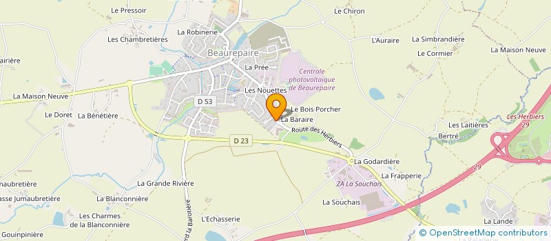 localisation de l'entreprise MVM LOG  BEAUREPAIRE