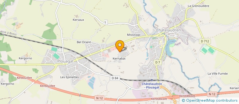 localisation de l'entreprise MVMC INVEST  CHATELAUDREN-PLOUAGAT