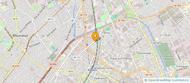 localisation de l'entreprise MVS  ROUBAIX