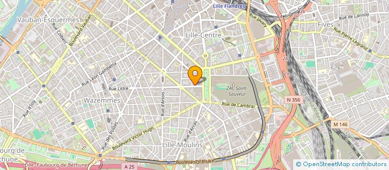 localisation de l'entreprise MVT CONTRE RACISME POUR AMITIE PEUPLES à LILLE