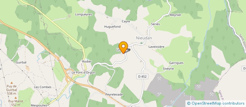 localisation de l'entreprise MVTP 15 à NIEUDAN