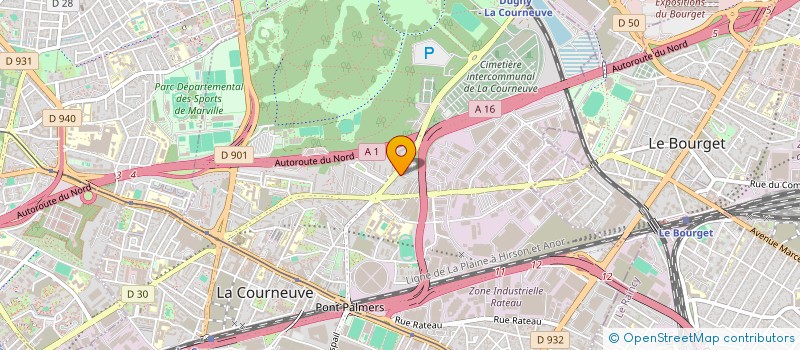 localisation de l'entreprise MW CAR à LA COURNEUVE