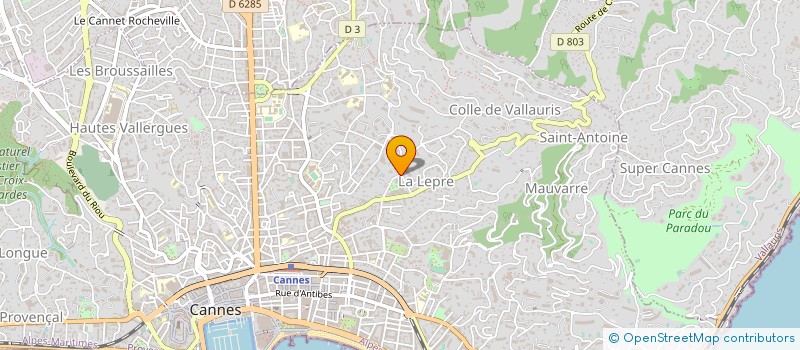 localisation de l'entreprise MWM à CANNES