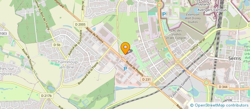 localisation de l'entreprise MXE GROUPE à MONTEVRAIN
