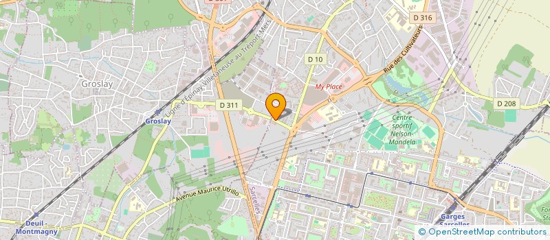 localisation de l'entreprise MXM ENVIRONNEMENT à SARCELLES