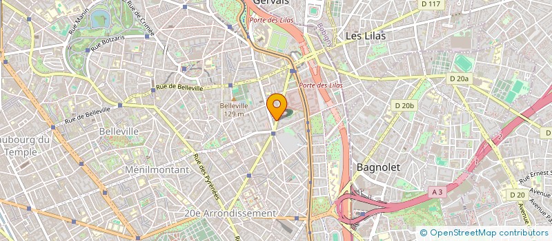 localisation de l'entreprise MY BIKE GAMBETTA à PARIS