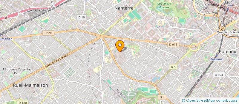 localisation de l'entreprise MY VISIBLE COM à NANTERRE