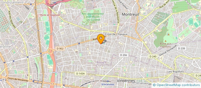 localisation de l'entreprise MYA DISTRIB à MONTREUIL