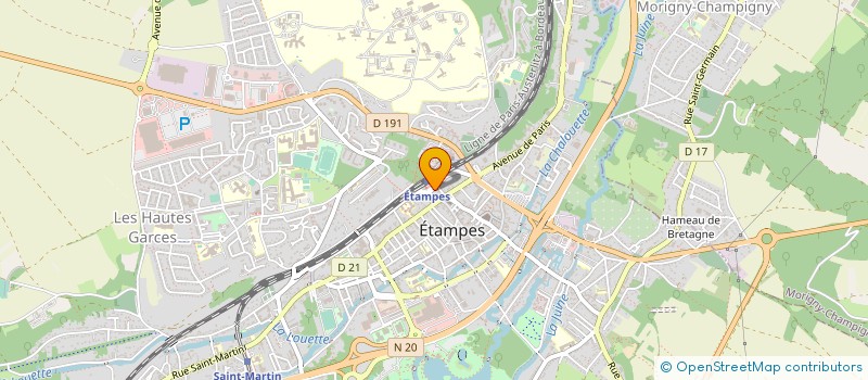 localisation de l'entreprise MYAA SOINS & BEAUTE à ETAMPES