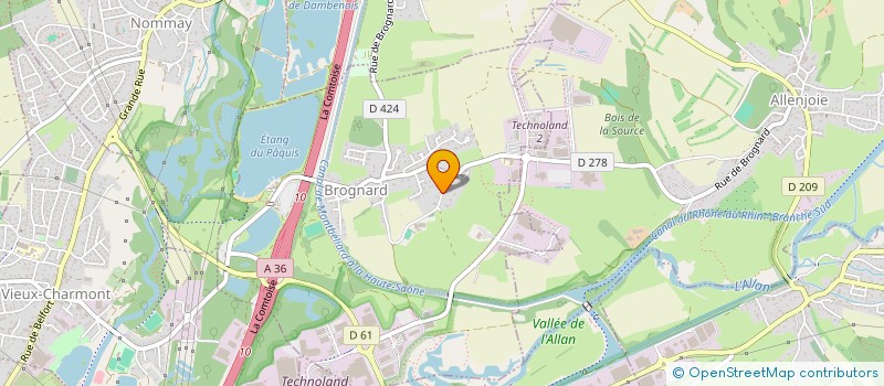 localisation de l'entreprise MYC  BROGNARD