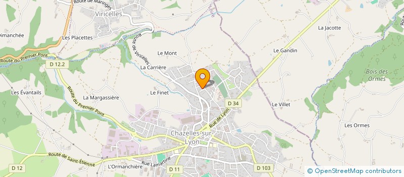 localisation de l'entreprise MYC IMMO  CHAZELLES-SUR-LYON