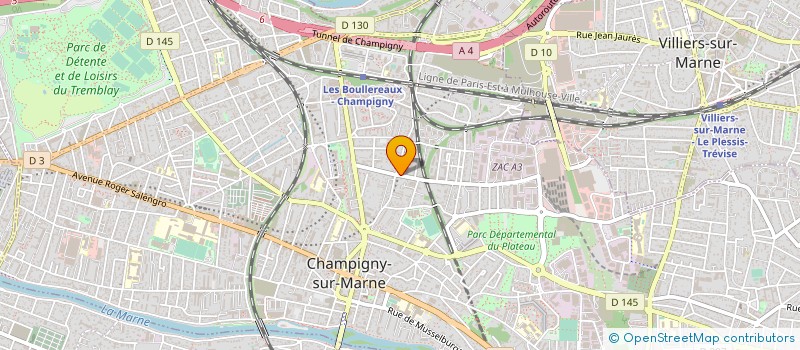 localisation de l'entreprise MYC TAXIS à CHAMPIGNY-SUR-MARNE