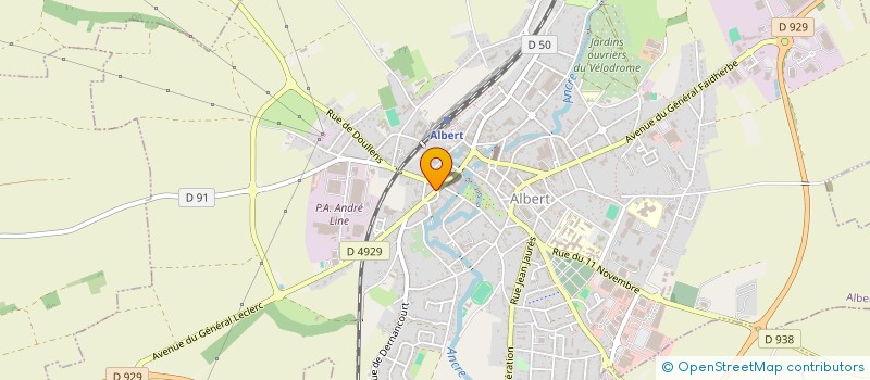 localisation de l'entreprise MYCKI FRITE à ALBERT