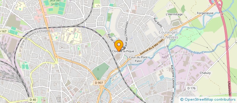 localisation de l'entreprise MYCOM à NEVERS