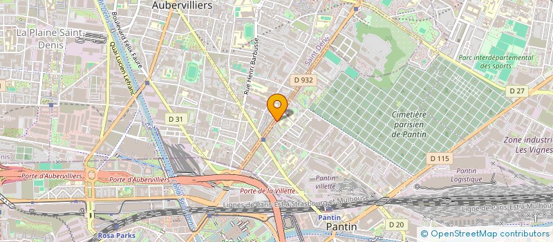 localisation de l'entreprise MYE à PANTIN