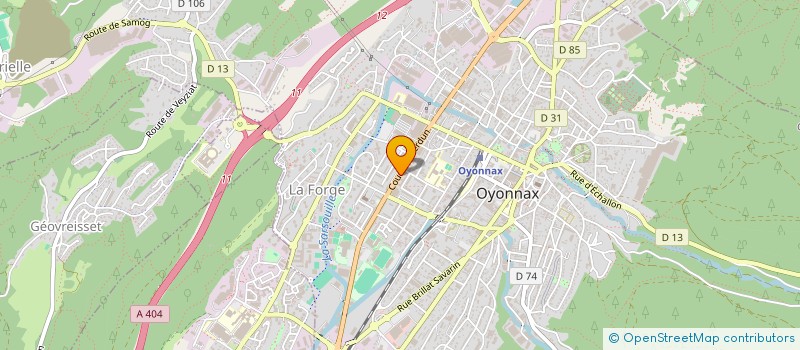 localisation de l'entreprise MYGA à OYONNAX