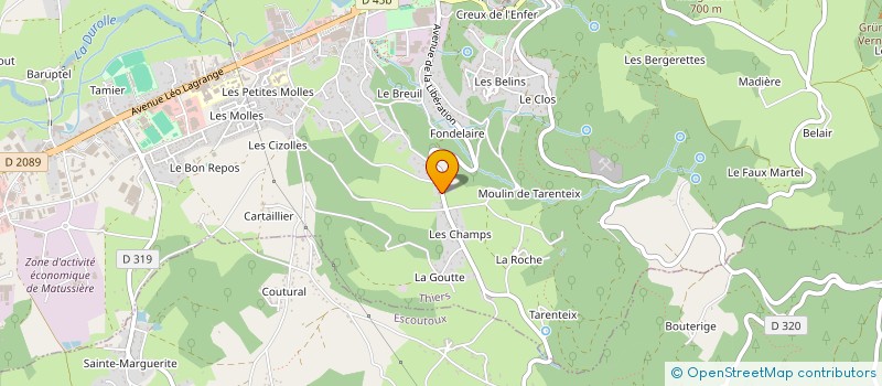 localisation de l'entreprise MYLAA EVANS à COURNON-D'AUVERGNE