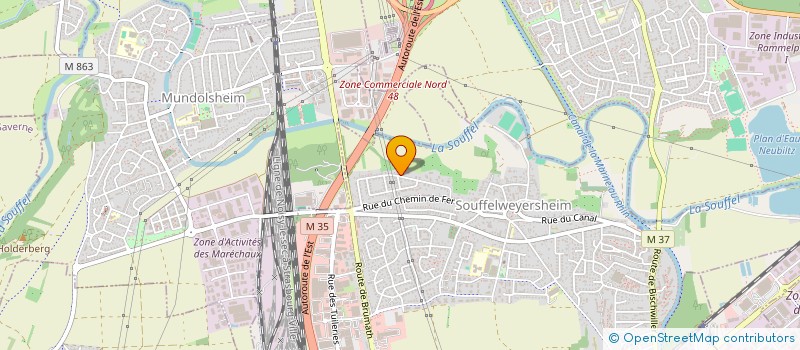 localisation de l'entreprise MYLEDENT  SOUFFELWEYERSHEIM