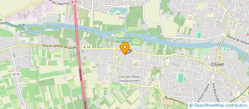 localisation de l'entreprise MYLI à OLIVET