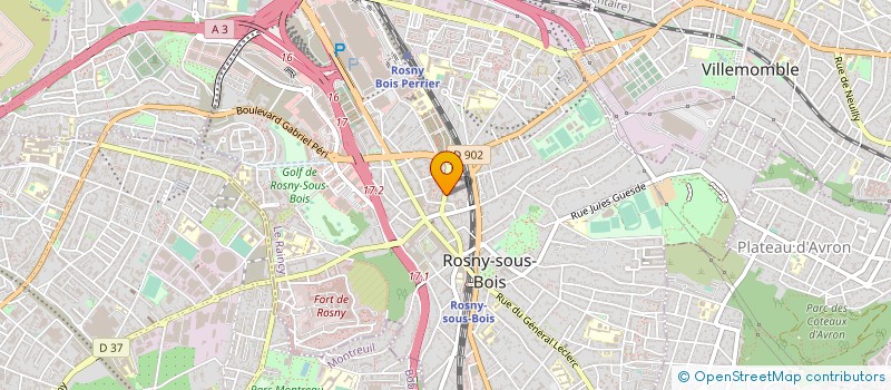 localisation de l'entreprise MYLL INVEST à ROSNY-SOUS-BOIS