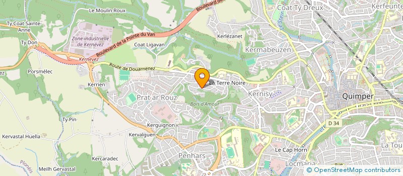 localisation de l'entreprise MYM  QUIMPER