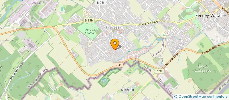 localisation de l'entreprise MYOSOTIS à PREVESSIN-MOENS