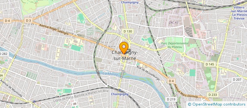 localisation de l'entreprise MYRALIS à CHAMPIGNY-SUR-MARNE