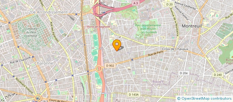 localisation de l'entreprise MYRIAM à BAGNOLET