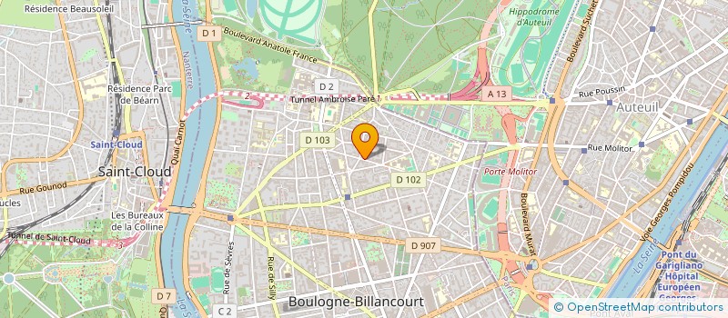 localisation de l'entreprise MYSTERES PRESSE à BOULOGNE-BILLANCOURT