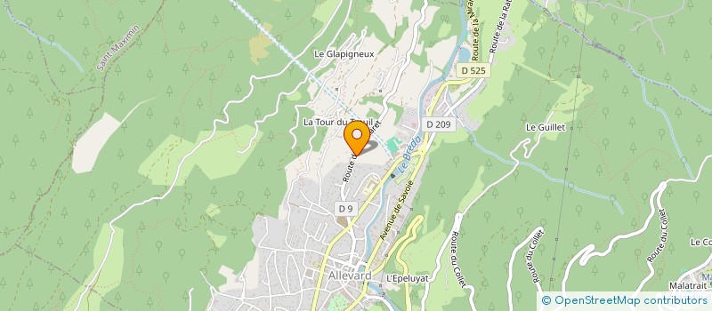 localisation de l'entreprise MYTHAN à ALLEVARD