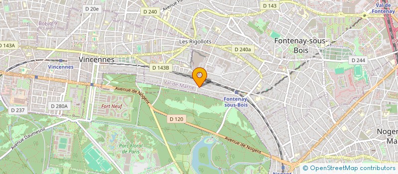 localisation de l'entreprise MYTHOLOGICORP à FONTENAY-SOUS-BOIS
