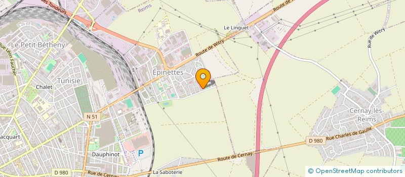 localisation de l'entreprise MZ 51  REIMS