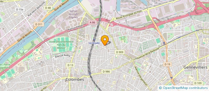 localisation de l'entreprise MZ INVEST à COLOMBES