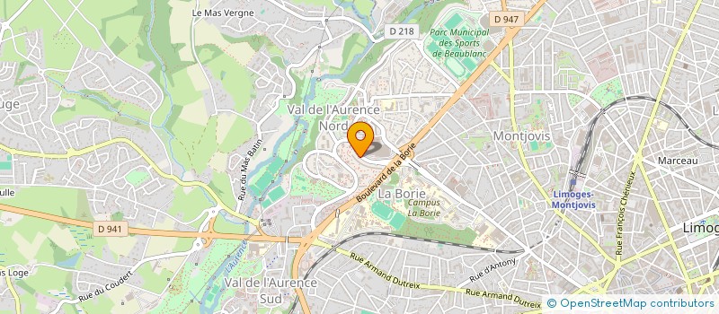 localisation de l'entreprise MZ PEINTURE à LIMOGES
