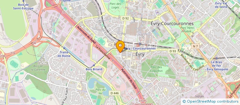 localisation de l'entreprise MZ SERVICES à EVRY-COURCOURONNES