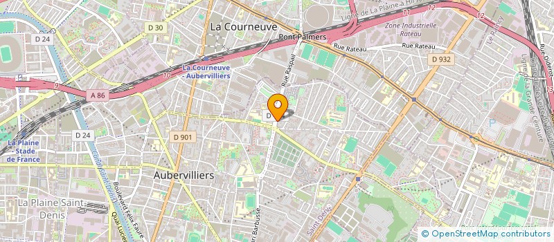 localisation de l'entreprise MZA TRANSPORT  AUBERVILLIERS