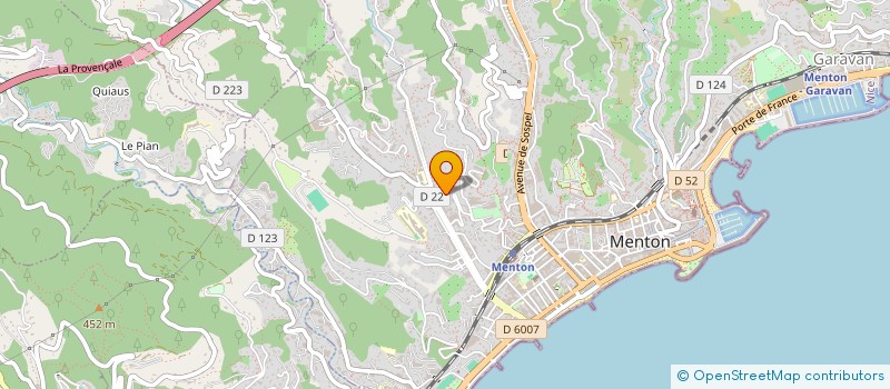 localisation de l'entreprise MZR COIFFURE à MENTON