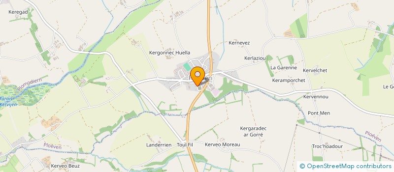 localisation de l'entreprise N & A  PLOEVEN