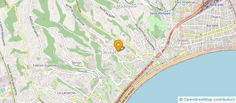 localisation de l'entreprise N.A.C.A. à NICE