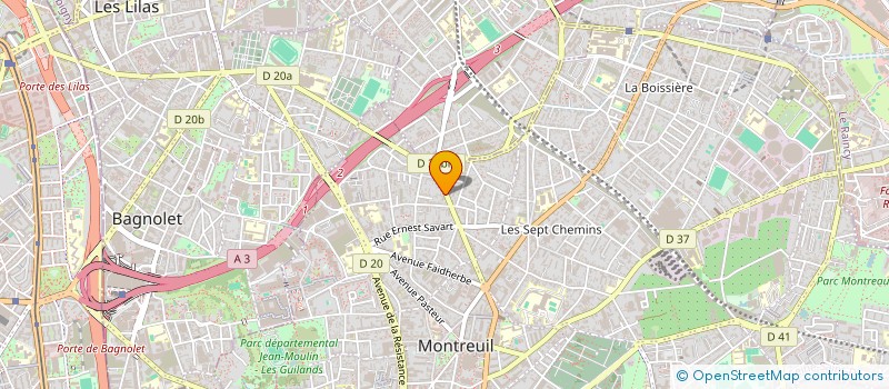 localisation de l'entreprise N.A.D à MONTREUIL