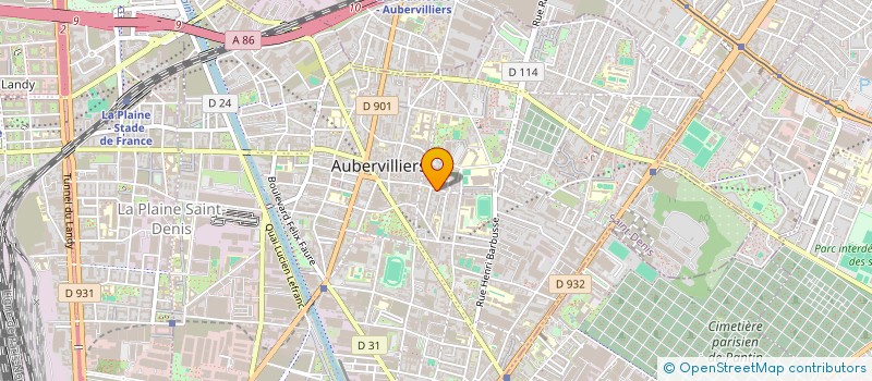 localisation de l'entreprise N.A.M -NORD ALSACE MATERIAUX à AUBERVILLIERS