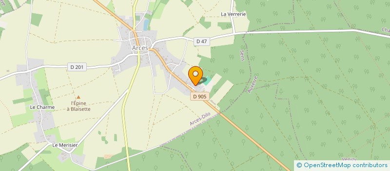 localisation de l'entreprise N.A.P.B.  ARCES-DILO