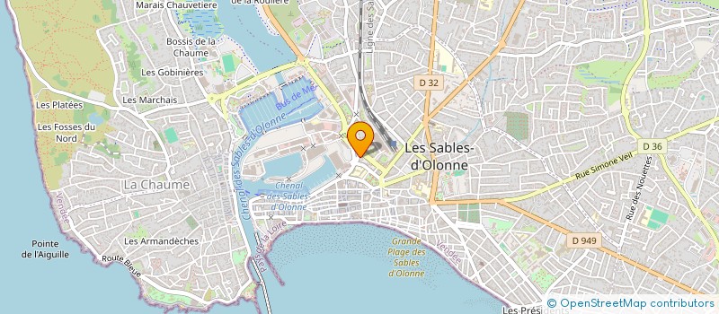 localisation de l'entreprise N'AND CO à LES SABLES D'OLONNE