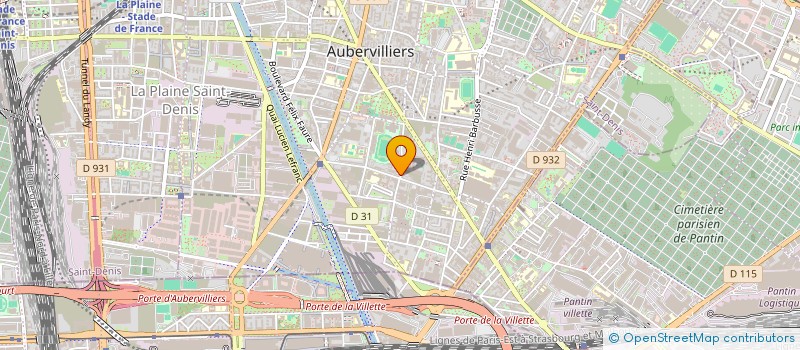 localisation de l'entreprise N.B.  AUBERVILLIERS