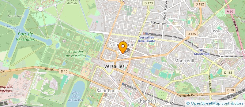 localisation de l'entreprise N & B à VERSAILLES